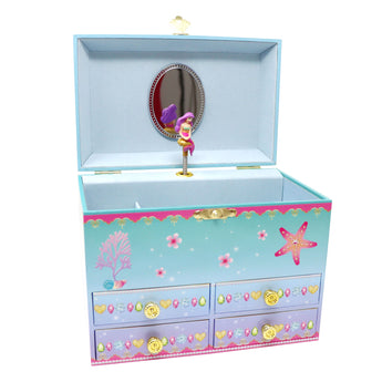 Shimmering Mermaid Medium Musical Jewellery Box - Pink Poppy Australia