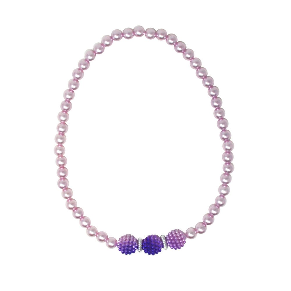 Pearl Bubble Necklace for Girls - Pink Poppy