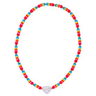 Rainbow Jewelled Heart Necklace - Pink Poppy Australia
