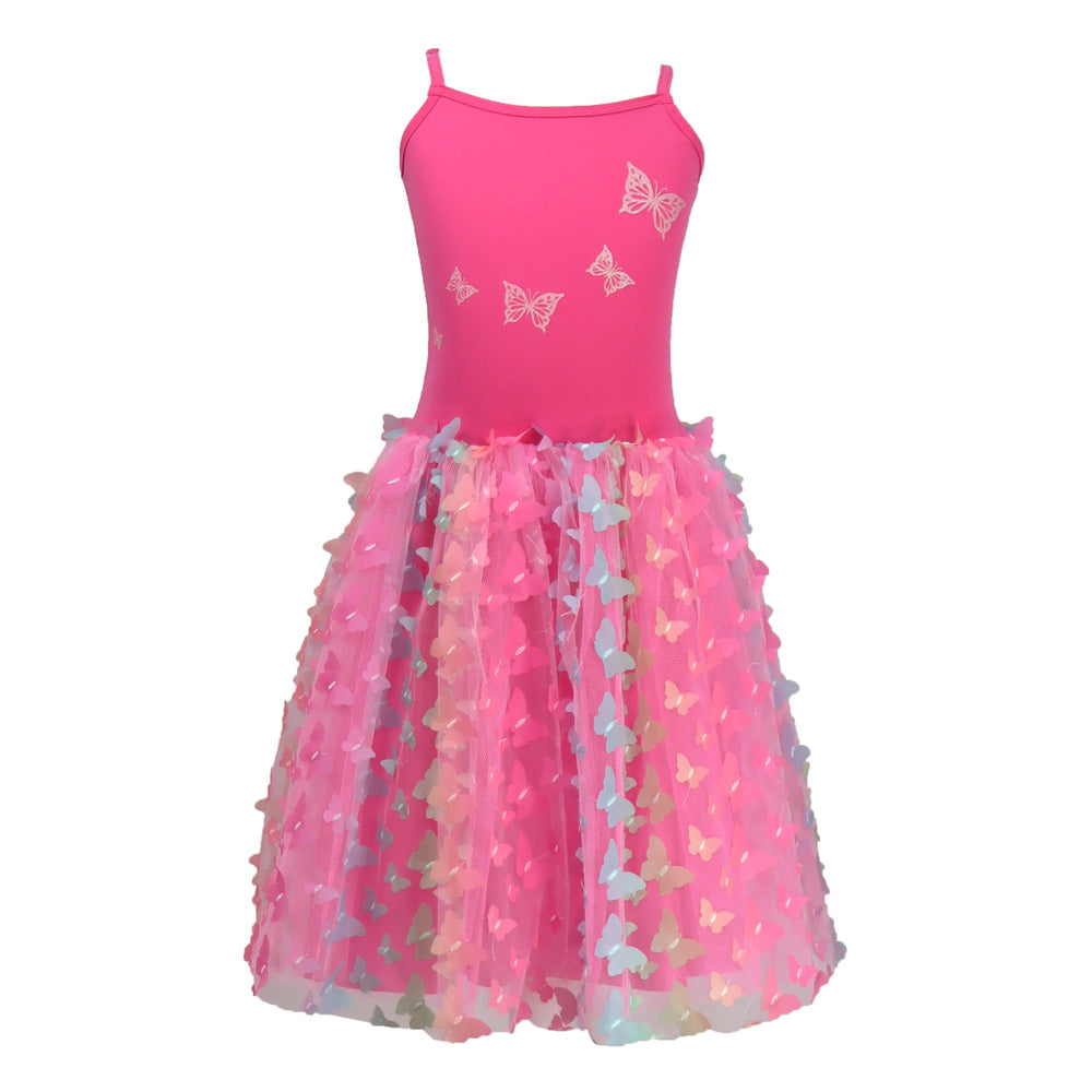 Rainbow Butterfly Dress Hot Pink - Pink Poppy Australia