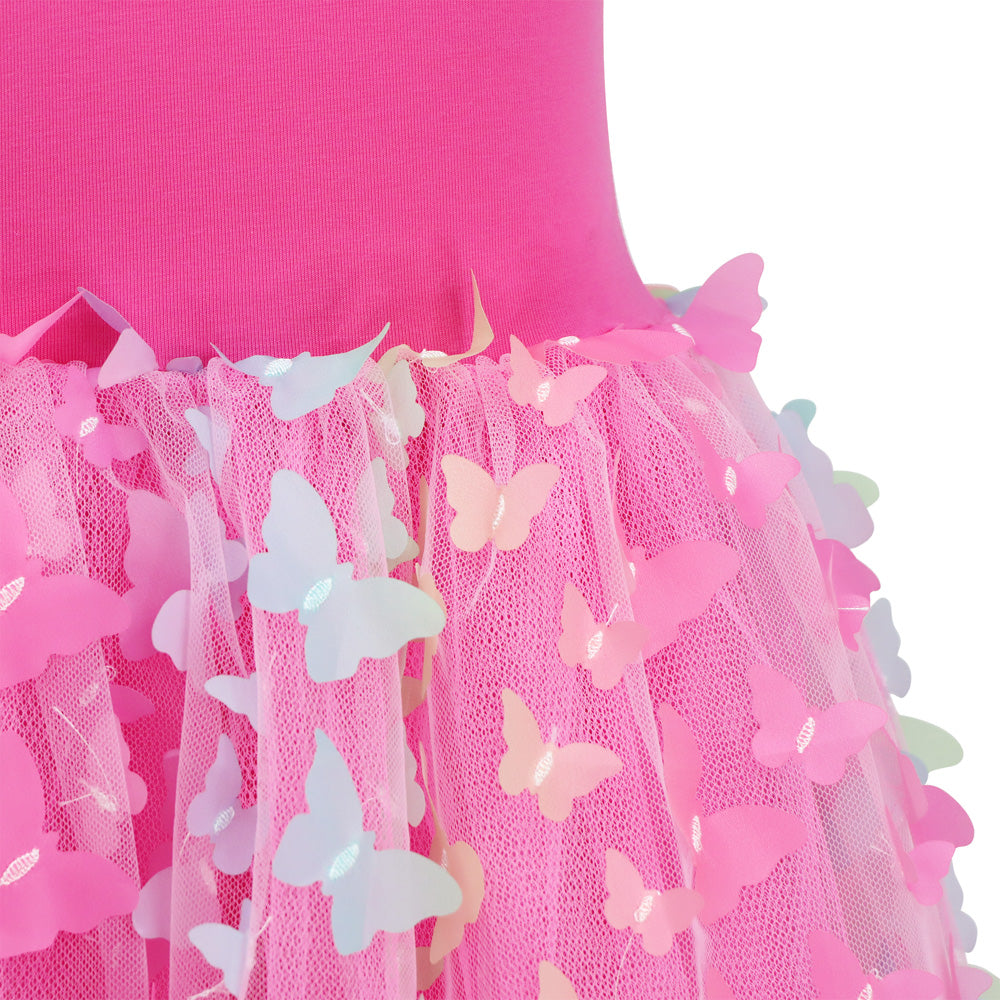 Rainbow Butterfly Dress Hot Pink - Pink Poppy Australia