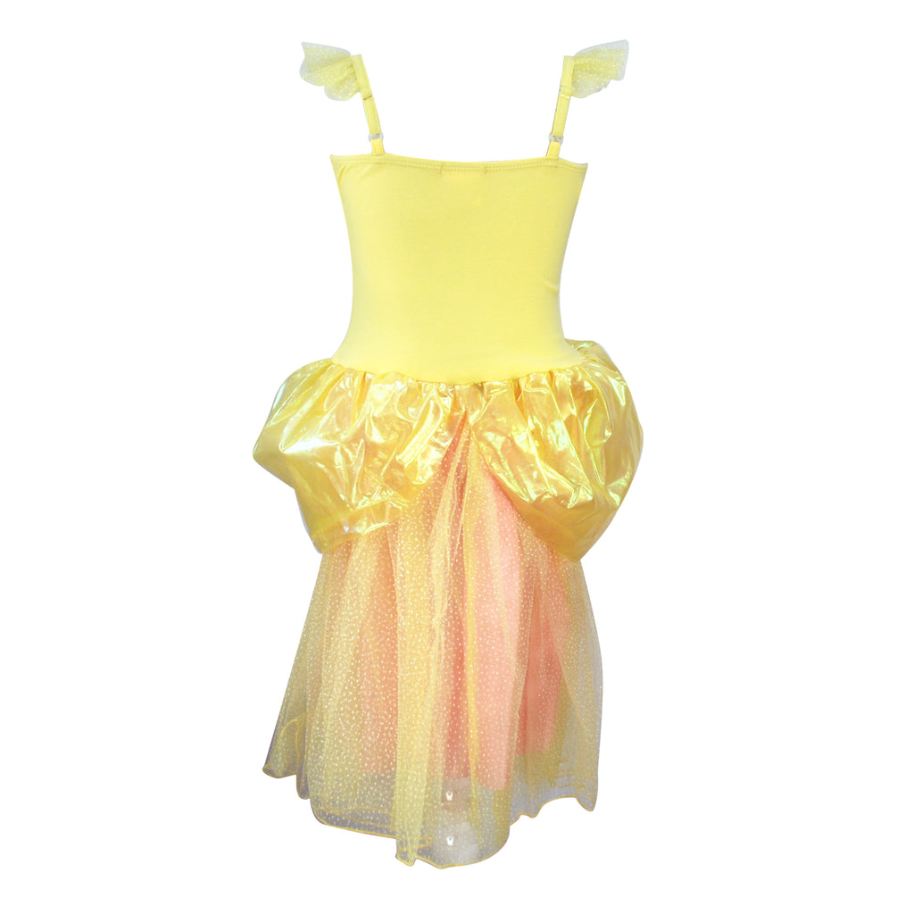 Yellow Flower Fairy Magic Sparkle Dress - Pink Poppy