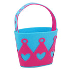 Crown Felt Bucket Bag - Pink Poppy
