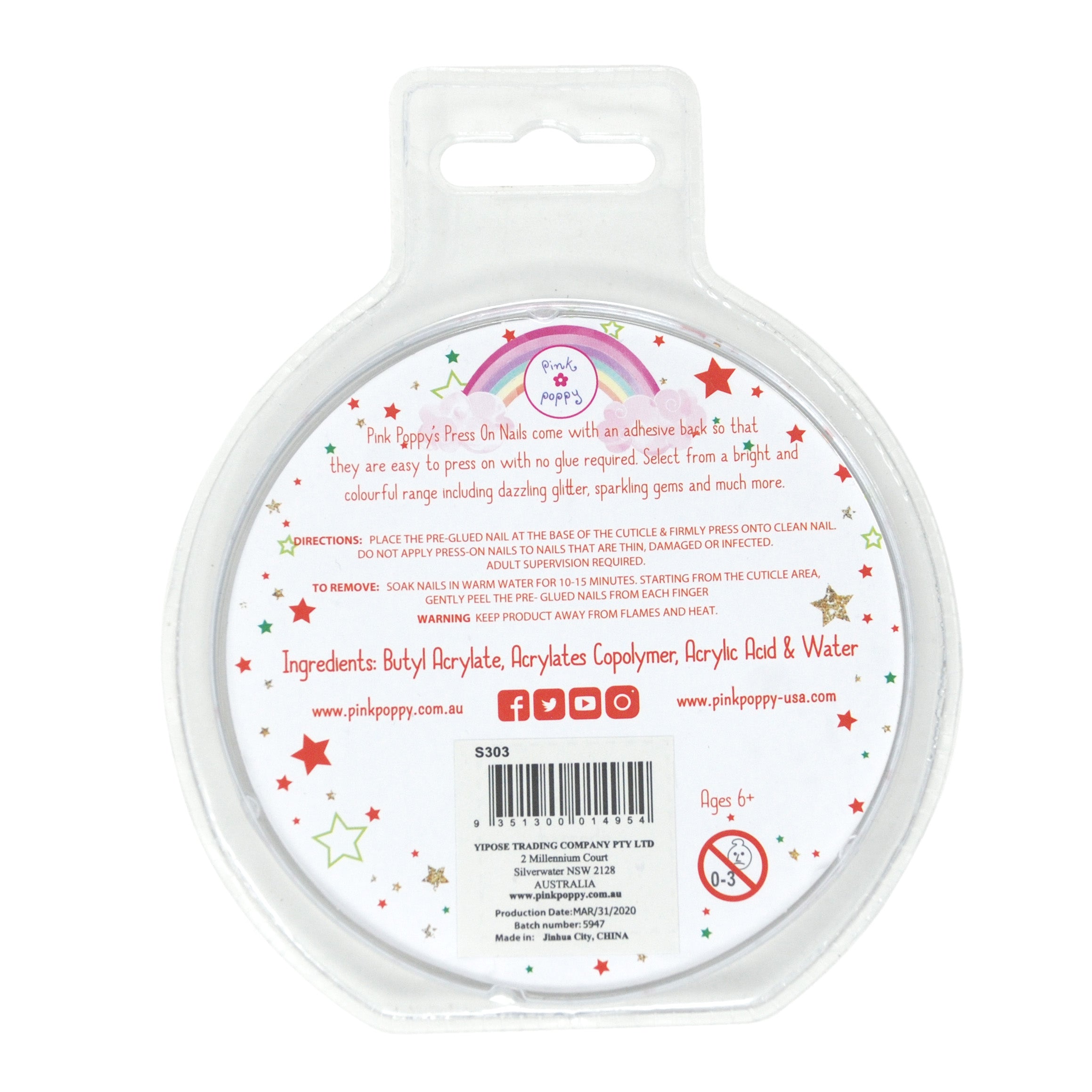 Christmas Press On Nails - Pink Poppy Australia