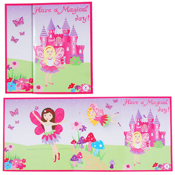 Magical Fairy Folded Card - Pink Poppy