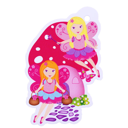 Fairy Meadows Gift Tag - Pink Poppy