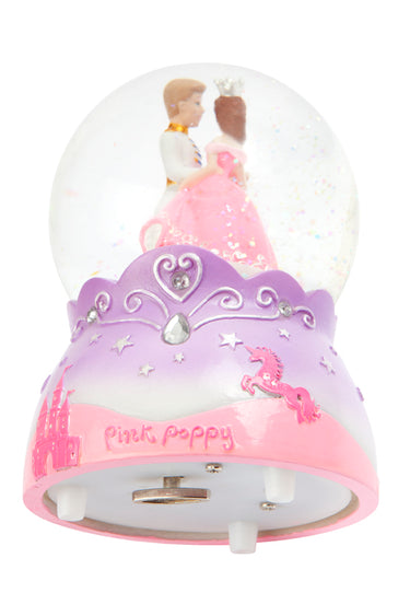 Princess Large Rotating Snow Globe - Pink Poppy