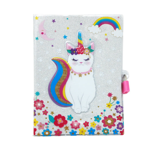 Caticorn 3D Lockable Diary - Pink Poppy Australia