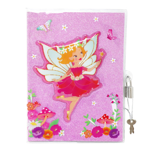 Pixie Fantasy 3D Lockable Diary - Pink Poppy Australia