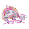 Unicorn Dreamer 9 Piece Tin Tea Set in Carry Case - Pink Poppy Australia