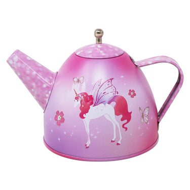 Unicorn Princess 15 Piece Tin Tea Set In Carry Case - Pink Poppy Australia