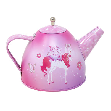 Unicorn Princess 15 Piece Tin Tea Set In Carry Case - Pink Poppy Australia