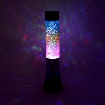 13"Rainbow Electroplating Revolving Glitter Lamp