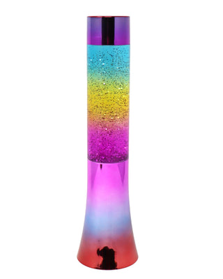 13"Rainbow Electroplating Revolving Glitter Lamp - Pink Poppy Australia