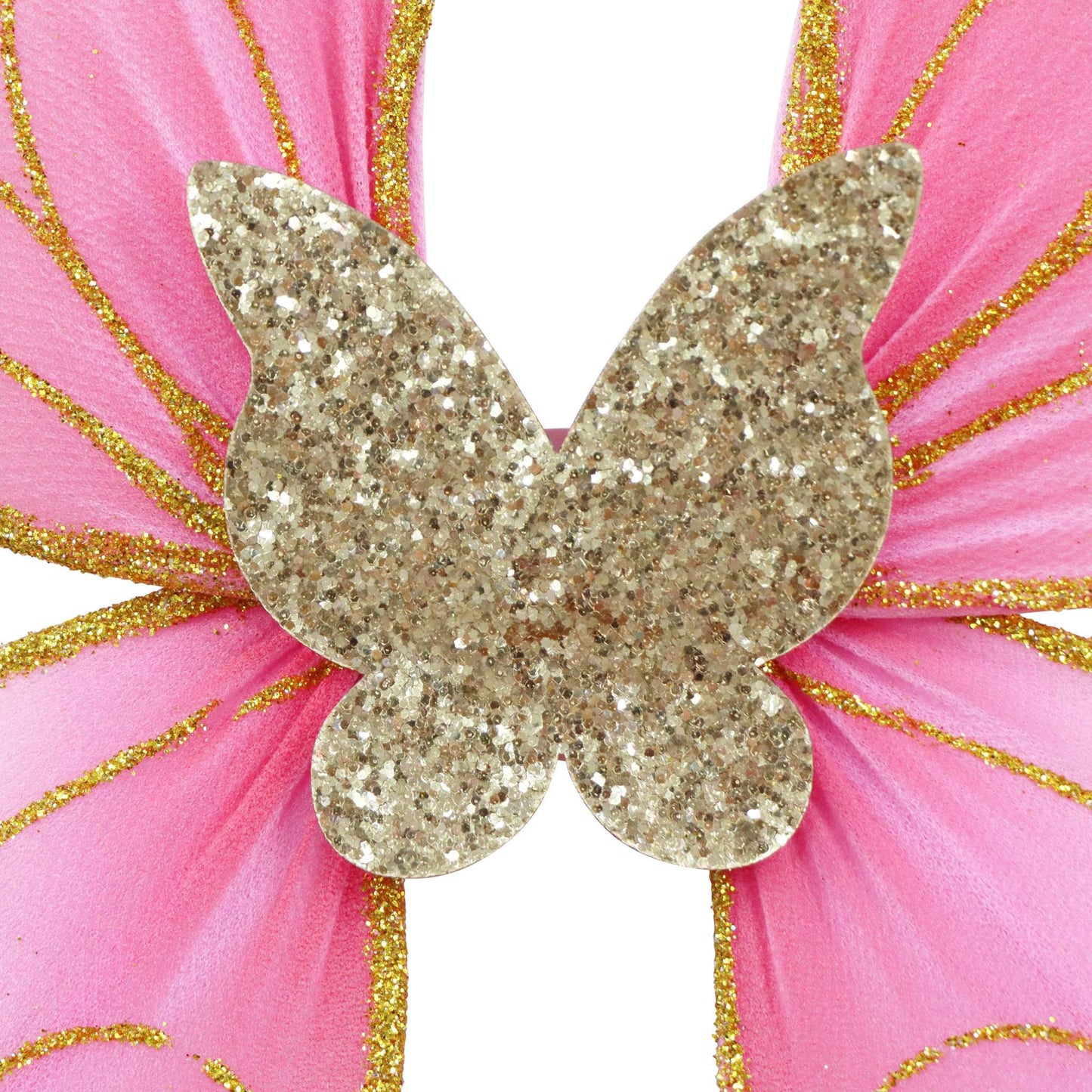 Butterfly Ballet Pink & Gold Sparkle Wire Wings - Pink Poppy Australia