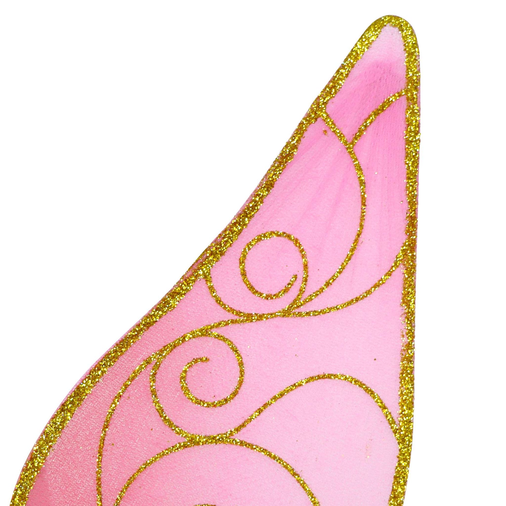 Butterfly Ballet Pink & Gold Sparkle Wire Wings - Pink Poppy Australia