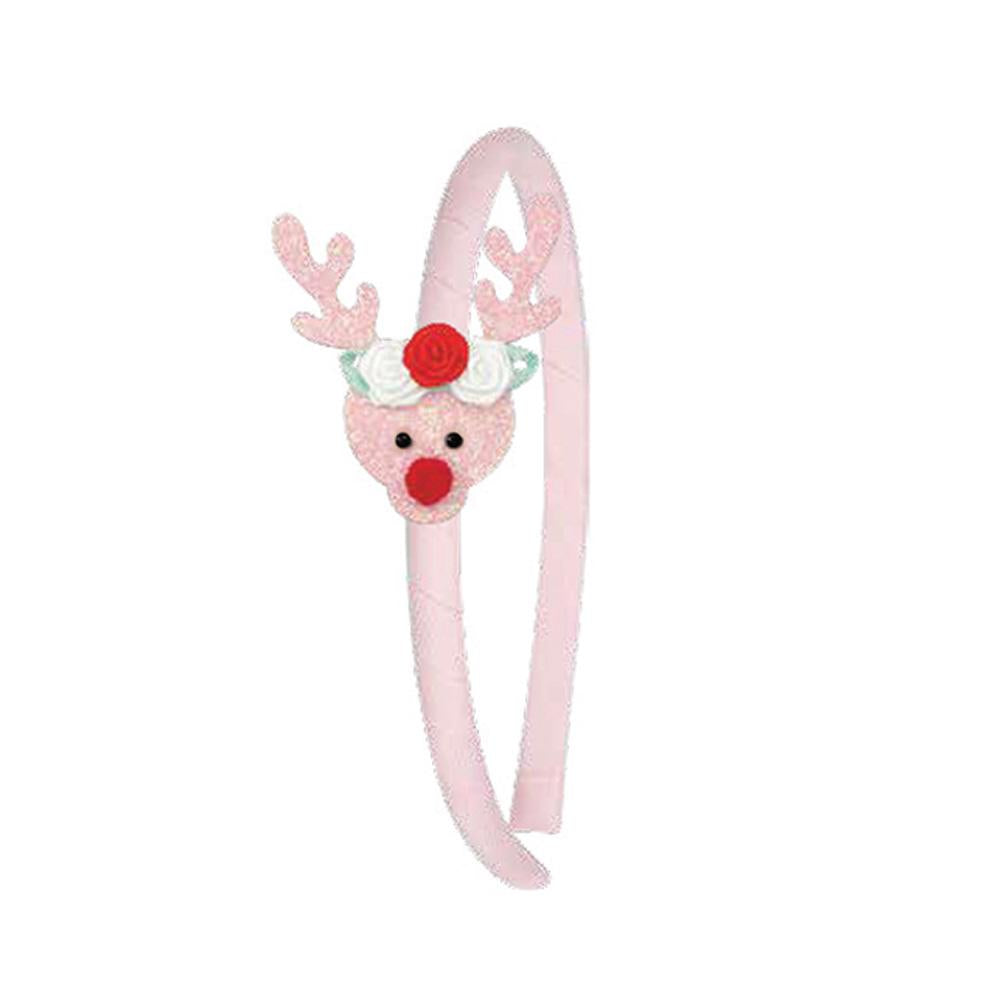 Christmas Party Headband - Pink Poppy