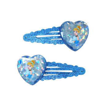 Cinderella Heart Gem Snapclips - Pink Poppy