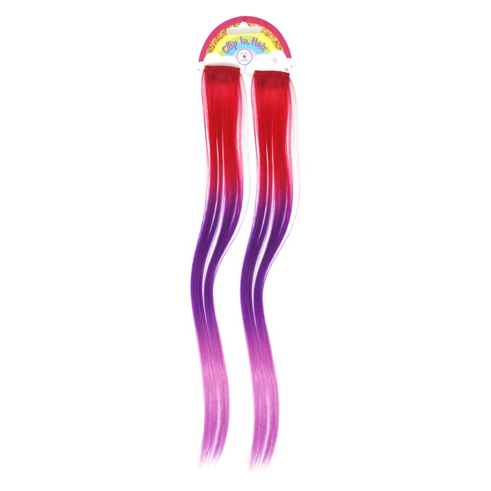 Clip In Hair-Berry Ombre - Pink Poppy