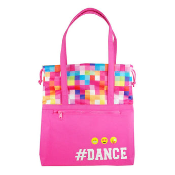 Pixel Dance Tote Bag-Hot Pink - Pink Poppy