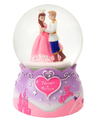 Princess Large Rotating Snow Globe - Pink Poppy