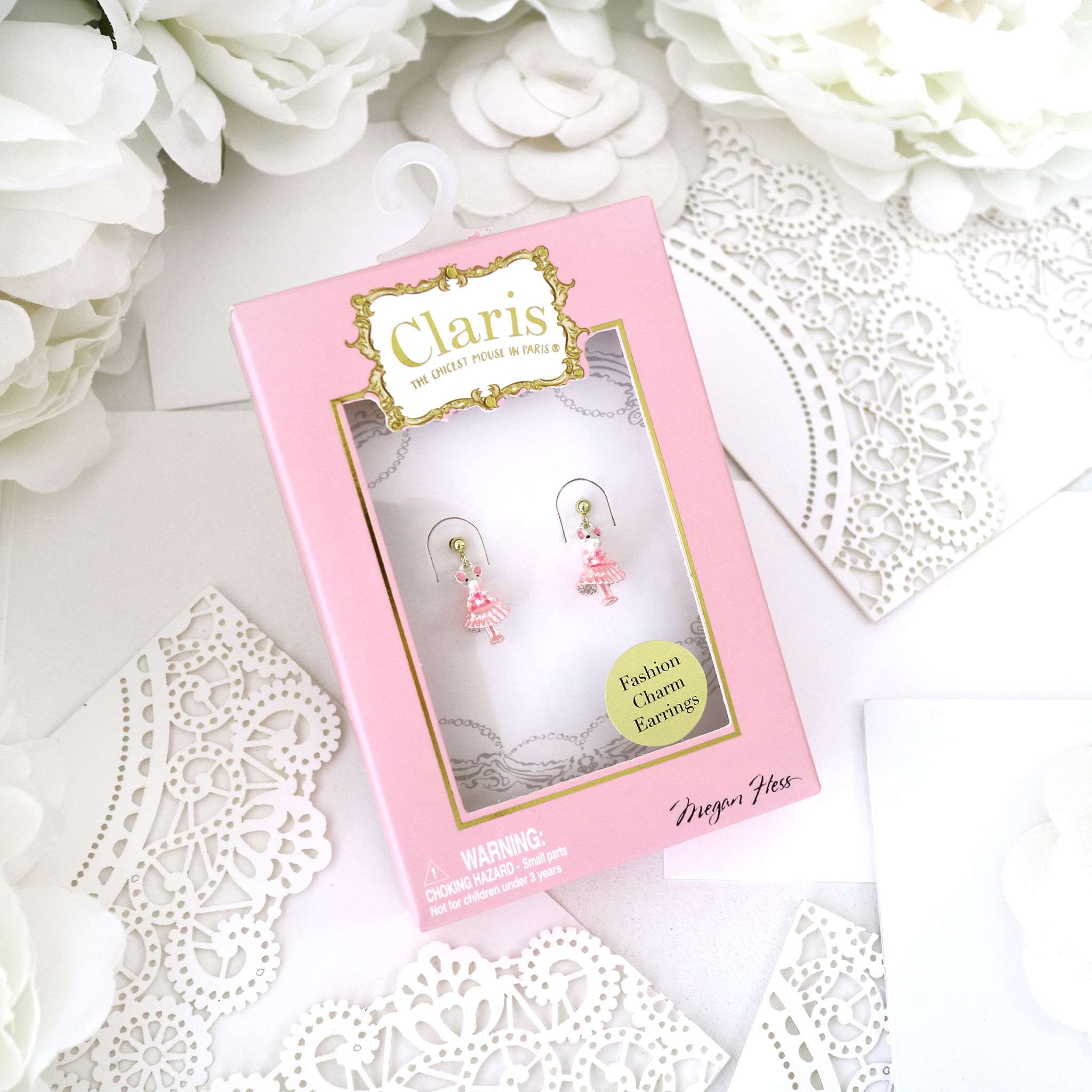 Claris: The Chicest Mouse In Paris™ Fashion Earrings - Pink Poppy Australia