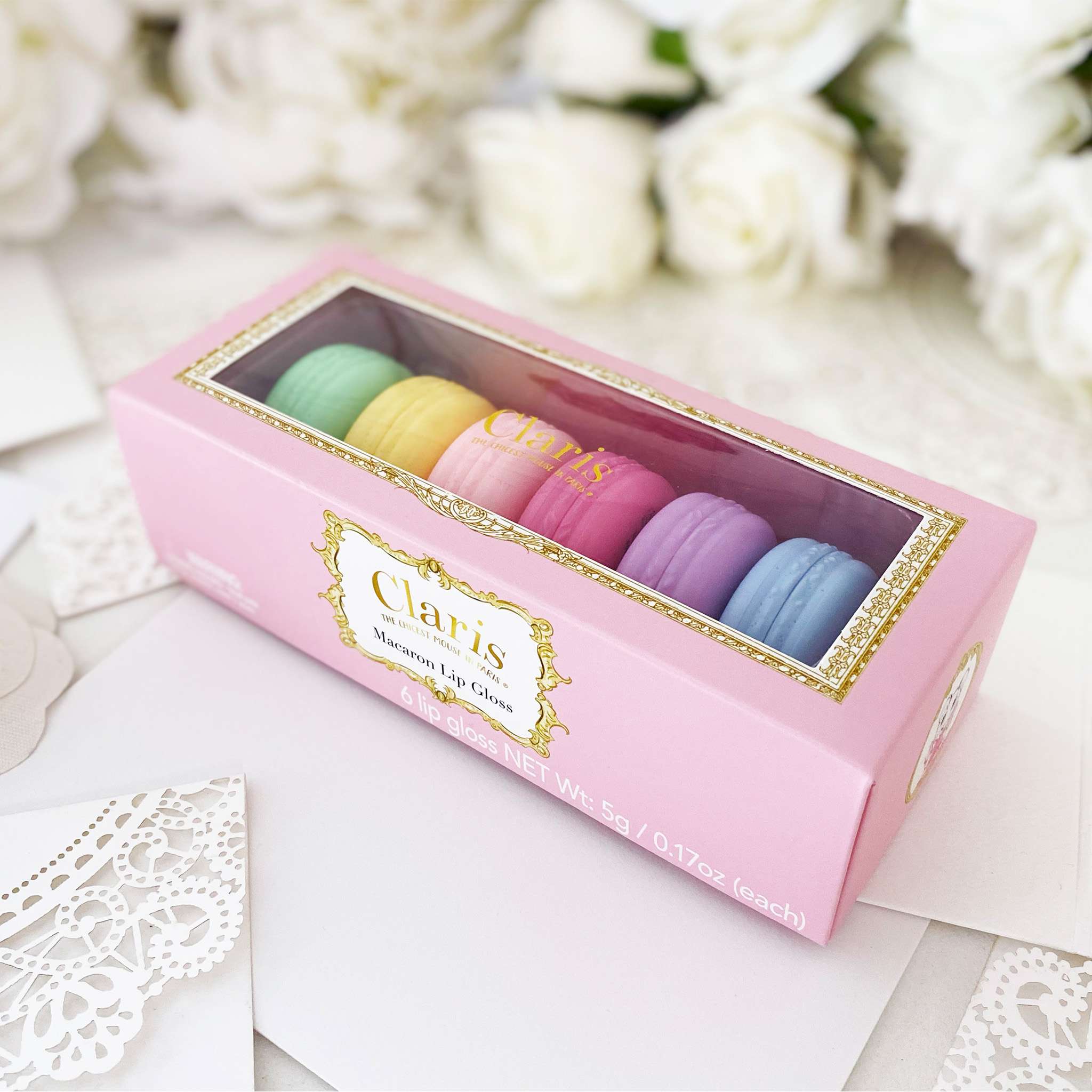 Claris: The Chicest Mouse In Paris™ Macaron Lip Gloss Set - Pink Poppy Australia