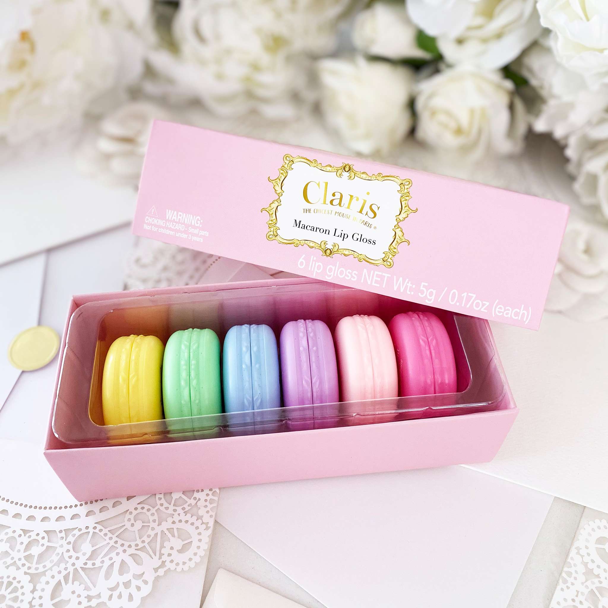 Claris: The Chicest Mouse In Paris™ Macaron Lip Gloss Set - Pink Poppy Australia